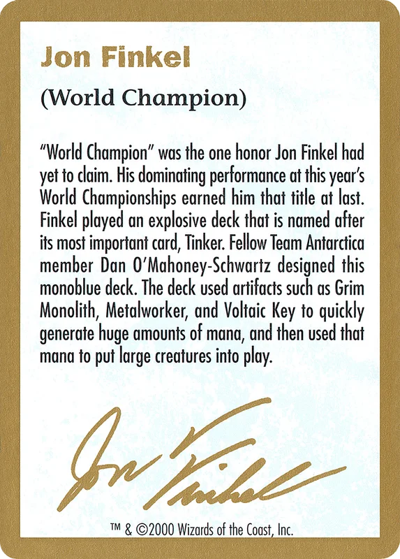 Jon Finkel Bio
