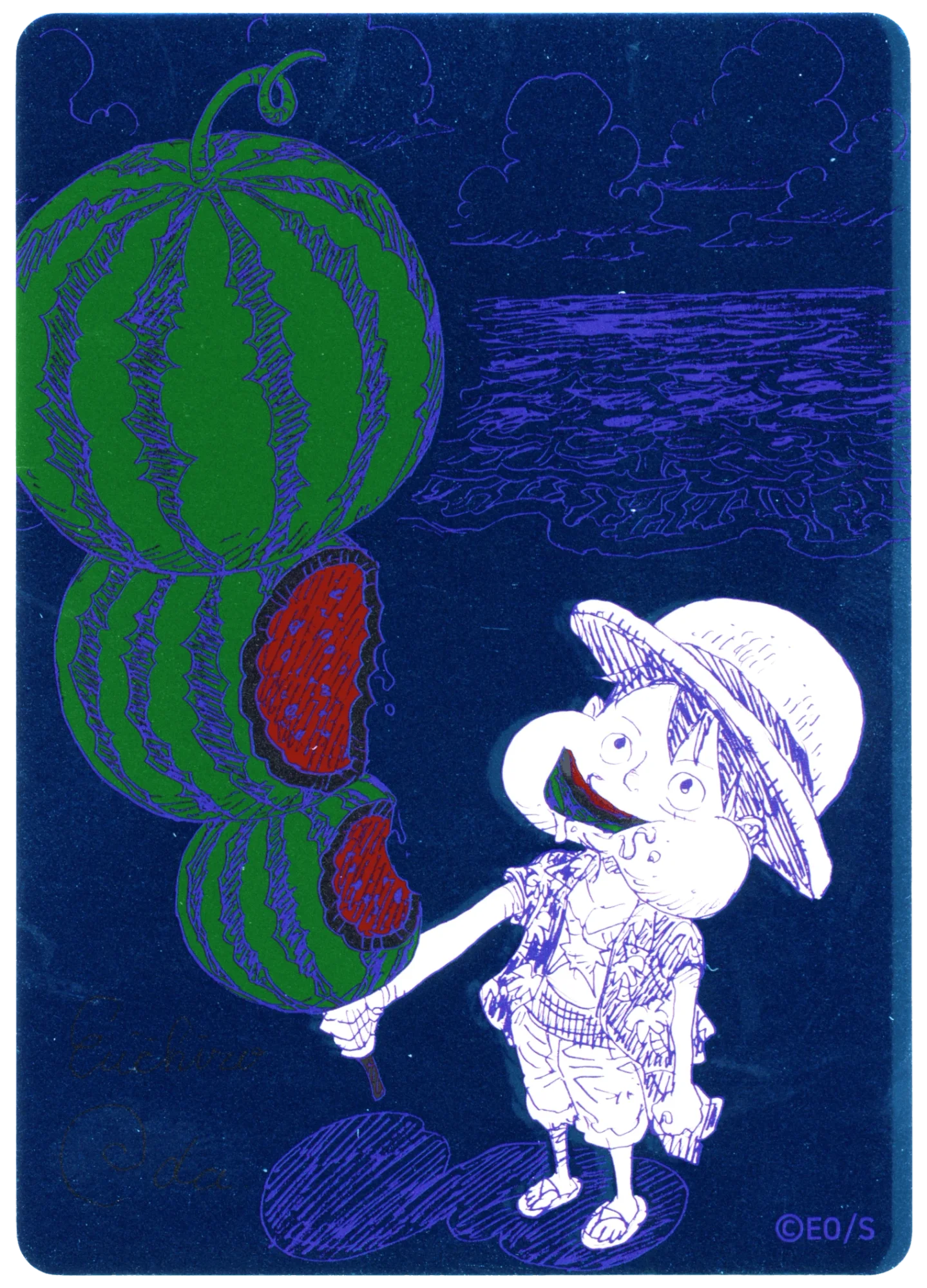 Watermelon Luffy X Eiichiro Oda Signature