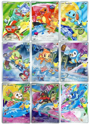 Pokémon TCG 30 Years First Partner Promo Set - Full 9 Illustration Rare Cards thumbnail 1